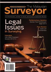 The Malaysian Surveyor Vol 48 no 1 – 2013